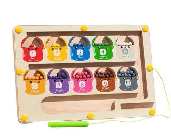 Holz-Labyrinth-Perlen-Puzzle