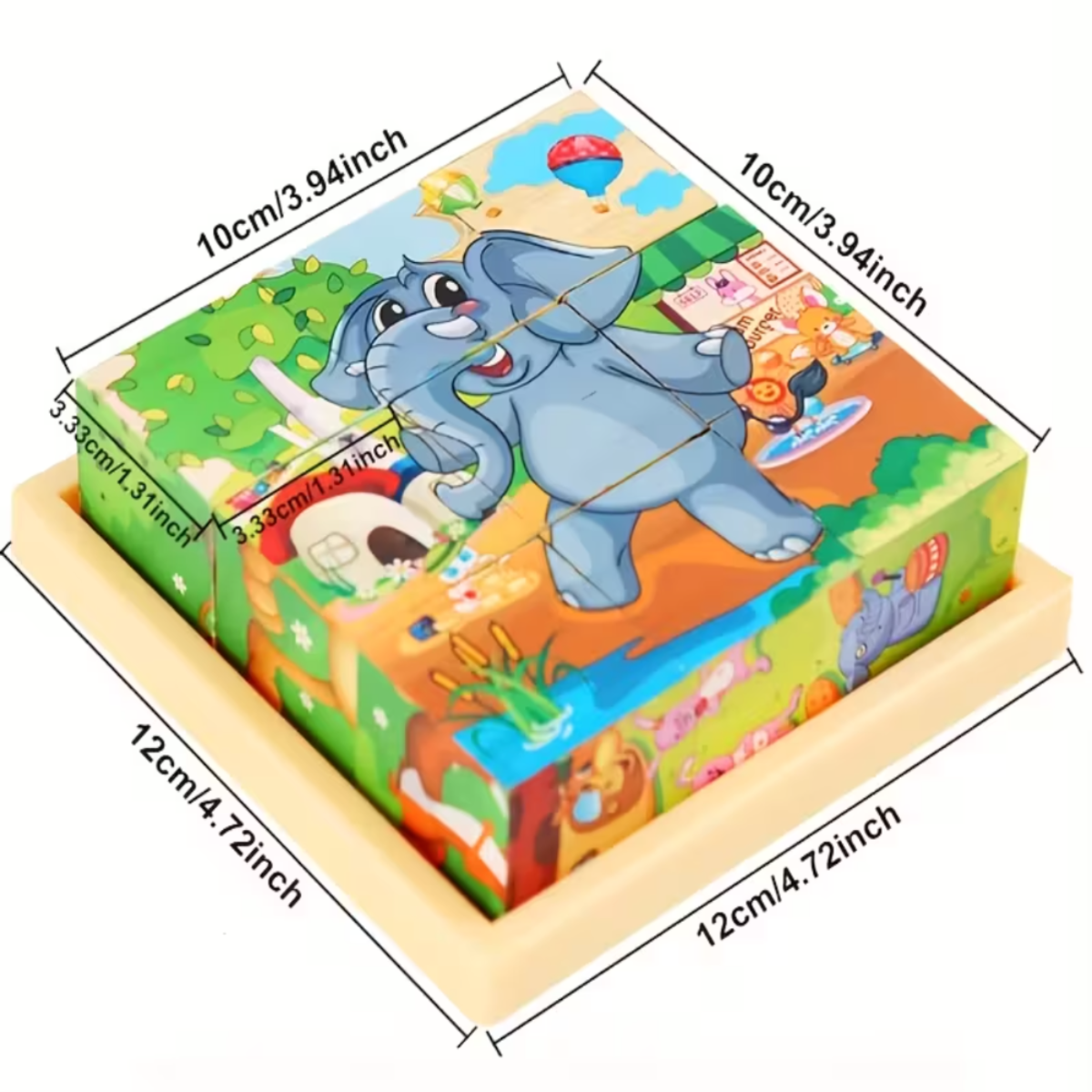 Holzpuzzle für Kinder ab 1 Bis 4 Jahre